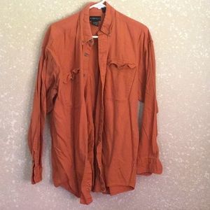 Context mens button down long sleeve five size LT Terra Cotta
